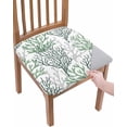 thumbnail image 1 of Sage Green Gray Coral Coastal Seat Covers for Dining Chairs, Summer Beach Stretch Kitchen Chair Slipcovers, Seaside Nautical Dining Room Chair Covers Removable Chair Cover Protector Set of 4, 1 of 6