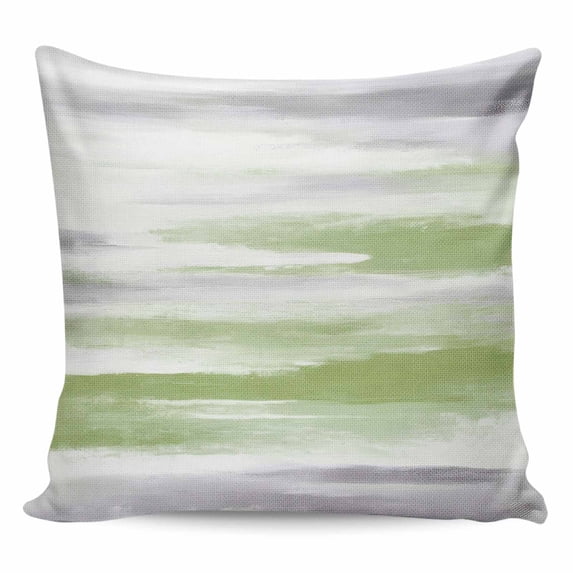 Sage Green Gray Pillow Covers 16x16 Inch Decorative Throw Pillow Cover, Neutral Abstract White Ombre Texture Sofa Pillowcases Accent Cushion Case Home Decor Bedroom Living Room
