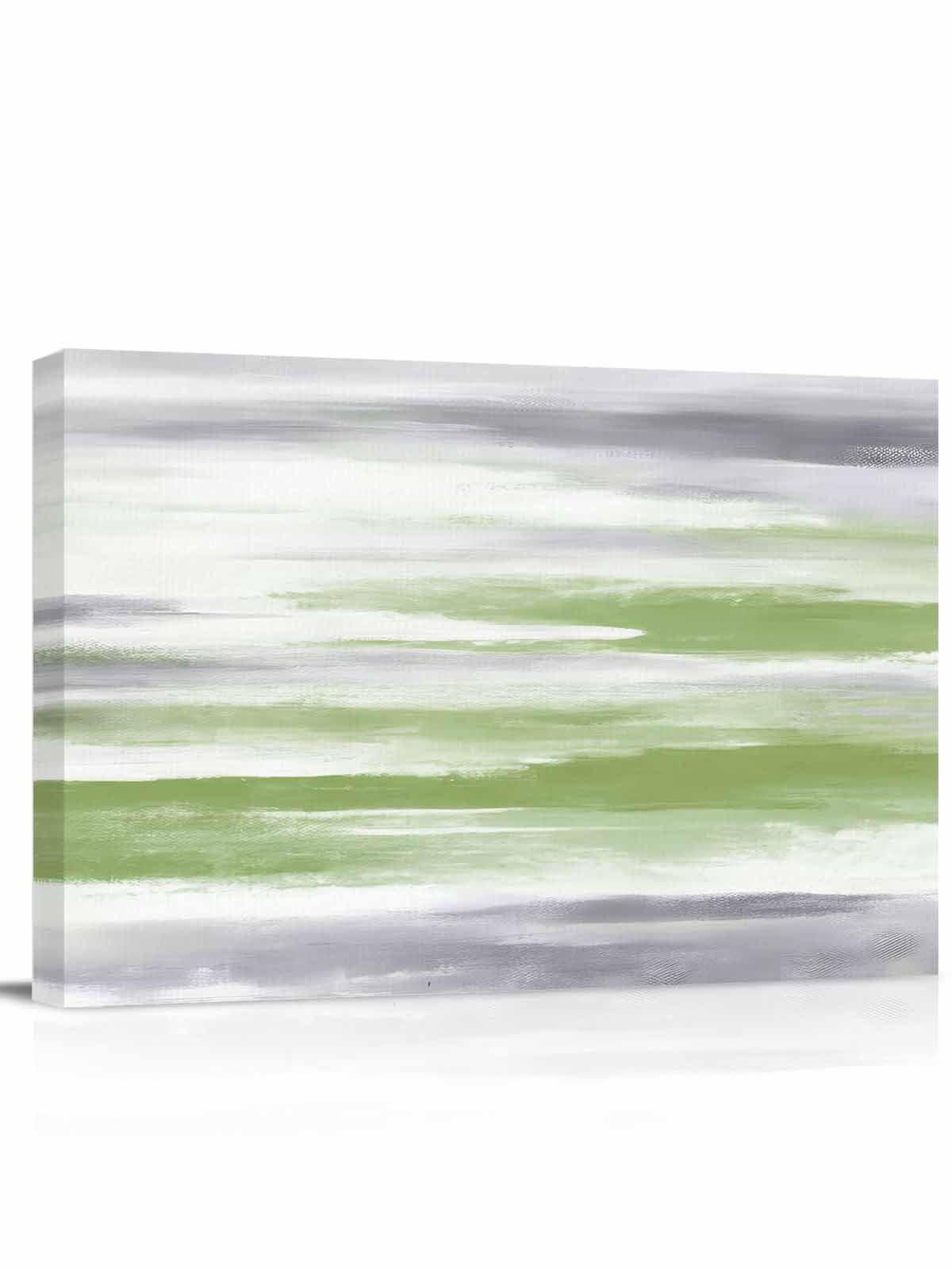 Sage Green Gray Wall Art for Living Room,Canvas Picture Wall Decor for ...
