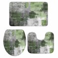 thumbnail image 1 of Sage Green Grey Bath Mat 3 Piece Bathroom Rug Set, Modern Oil Painted Abstract Art Aesthetics Non Slip Bath Rug Contour Mat and Toilet Lid Cover, Absorbent Shower Mats Soft Bath Rugs and Mats Sets, 1 of 8