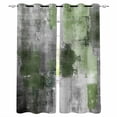 thumbnail image 1 of Sage Green Grey Blackout Curtains for Bedroom, Abstract Art Oil Painting Modern Geometric Room Darkening Window Drapes for Living Room, Thermal Insulated Grommet Curtains, 52x45 inch, 2 Panels, 1 of 9