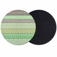 thumbnail image 1 of Sage Green Grey Boho Coasters Set of 2, Absorbent Coasters for Drinks, Vintage Ethnic Tribe Abstract Art Coaster for Desk Coffee Table Protection, Home Decor House Warming Gifts 4", 1 of 8