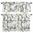thumbnail image 1 of Sage Green Grey Kitchen Curtains Sets for Windows 36 Inch Length, Geometric Circle Modern Abstract Simple Art Rod Pocket Window Treatments Tier Curtains and Valances Set for Bedroom/Bathroom, 1 of 8