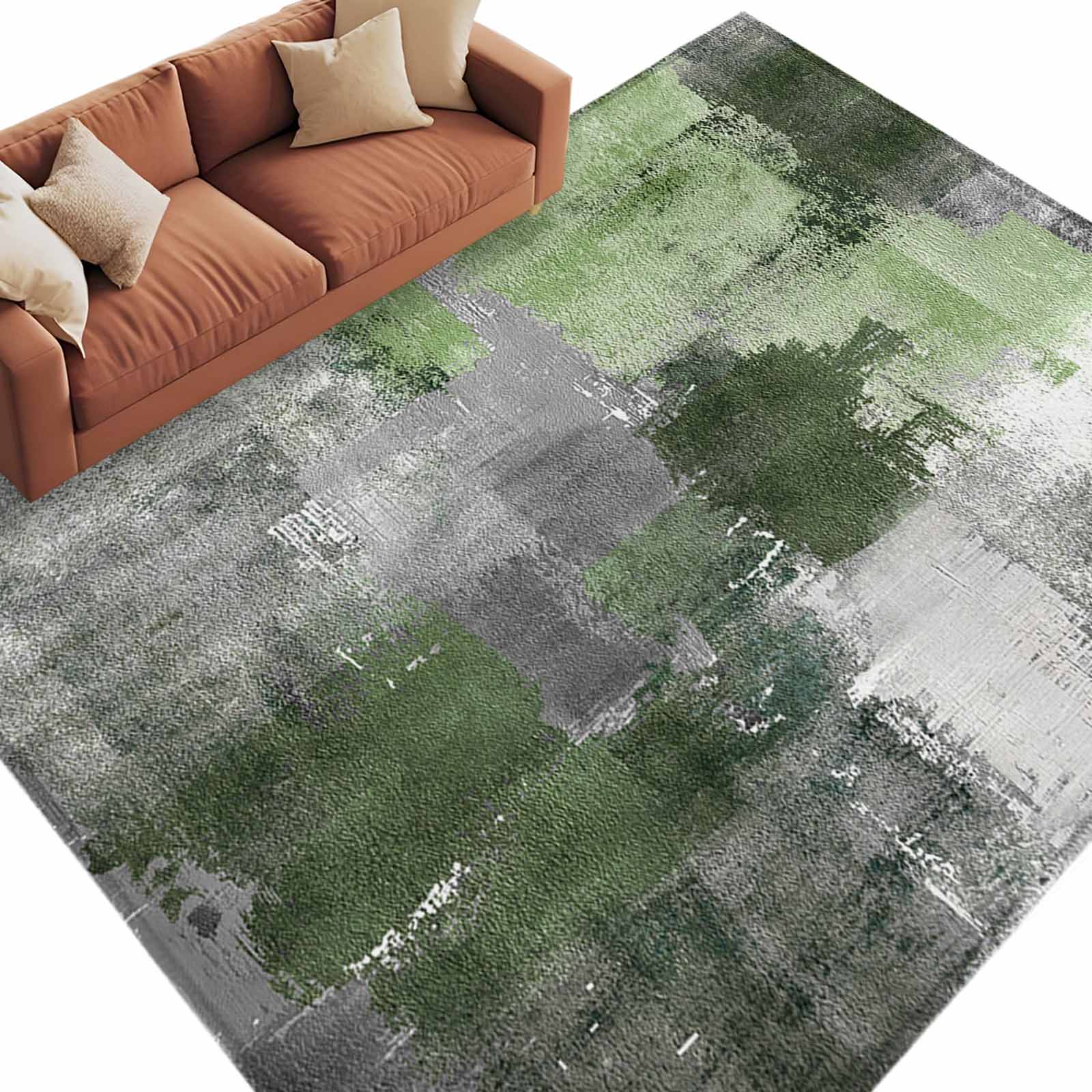 Aethics Rugs Sage Green Grey Large Area Rugs for Bedroom Living Room, Soft Non Slip ...