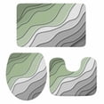 thumbnail image 1 of Sage Green Grey Ombre Bath Mat 3 Piece Bathroom Rug Set, Modern Abstract Art Aesthetics Non Slip Bath Rug Contour Mat and Toilet Lid Cover, Absorbent Shower Mats Soft Bath Rugs and Mats Sets, 1 of 8