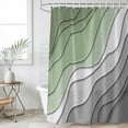 thumbnail image 1 of Sage Green Grey Ombre Shower Curtain, Waterproof Shower Curtains for Bathroom, Modern Abstract Art Aesthetics Washable Fabric Cloth Bathroom Curtain Set Bathtub Decor with Hook 60''x72'', 1 of 9