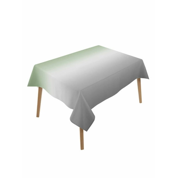 Sage Green Grey Ombre Table Cloth, Modern Ombre Abstract Art Waterproof Tablecloth for Rectangle Tables, Reusable Washable Fabric Table Cover for Restaurant Kitchen Dining Tables 60"x102"