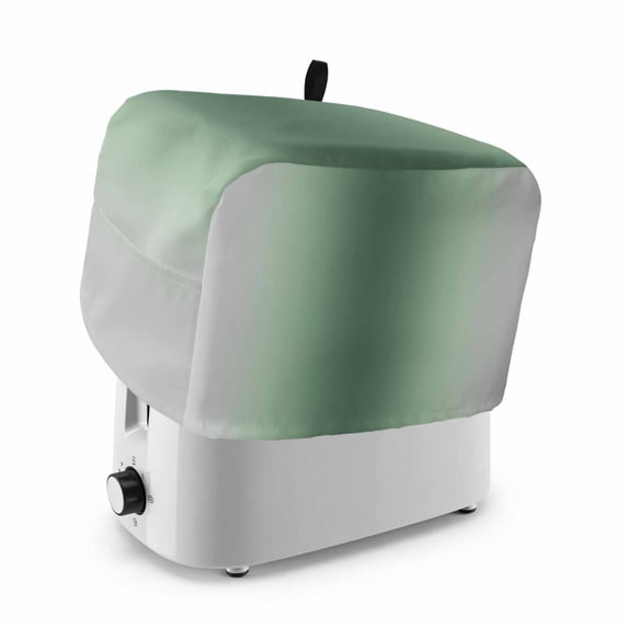Sage Green Grey Ombre Toaster Cover 2 Slice, Modern Abstract Art Gradient Dustproof Bakeware Oven Protector with Top Hook, Waterproof Small Kitchen Appliance Toasters Dust Cover, 12"x7.5"x8"