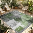 thumbnail image 1 of Sage Green Grey Outdoor Rug 5x8 Ft - Reversible Patio Rug Outdoor Camping Rugs, Modern Oil Painted Abstract Art Aesthetics Indoor Outdoor Area Rugs, Non-Slip Outdoor Carpet Runner for Deck/Porch, 1 of 8