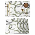 thumbnail image 1 of Sage Green Grey Placemats Set of 4, Geometric Circle Modern Abstract Simple Art Placemats for Dining Table, Place Mats for Kitchen Tabletop, Waterproof Wipeable Dining Table Mats Set, 1 of 9