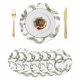 thumbnail image 1 of Sage Green Grey Round 13 Inch Placemats Set of 6, Geometric Circle Modern Abstract Simple Art HeatResistant Non Slip Place Mats for Dining Table, Wipeable Braided Kitchen Table Mats for Housewarming, 1 of 9