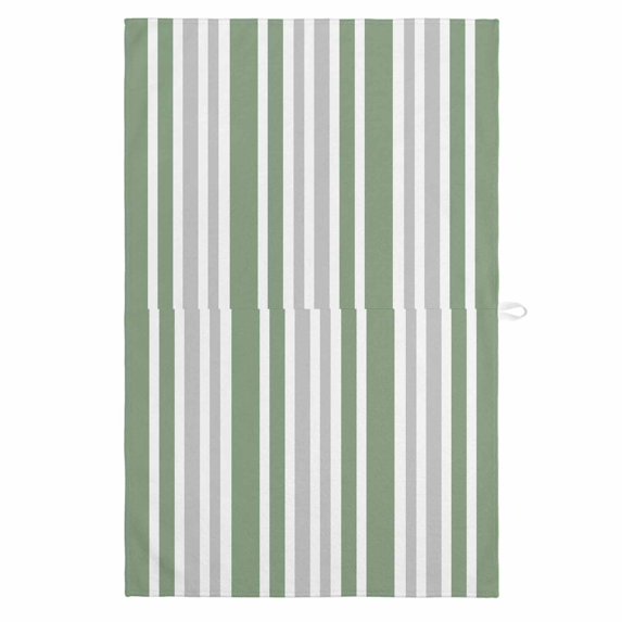 Sage Green Grey Stripe 1 Pack Kitchen Towel, Water Absorbent Dish Towel, Farmhouse Minimalist Striped Decorative Hand Towels - Quick Drying Cloth for Cooking Baking, 18x28 Inch