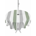 thumbnail image 1 of Sage Green Grey Stripe Outdoor Tablecloth with Umbrella Hole, Modern Farmhouse Vertical Striped Spillproof Waterproof Outdoor Table Cover, Patio Tablecloths for Party/Garden/Picnic, Round 54 inch, 1 of 9