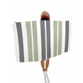thumbnail image 1 of Sage Green Grey Striped Beach Towels Oversized Super Absorbent, Gray Modern Abstract Art Lightweight Bath Towel Quick Dry Sets For Bathroom/Pool/Rv Camping/Beach Play/Gym Room/Picnic 30"x60", 1 of 8