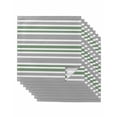 thumbnail image 1 of Sage Green Grey Striped Cloth Napkins Set of 8 Reusable Dinner Napkins, Horizontal Lines Simple Minimalist Cocktail Napkin Washable Table Napkins for Wedding/Holiday Party/Baby Shower 20"x20", 1 of 7