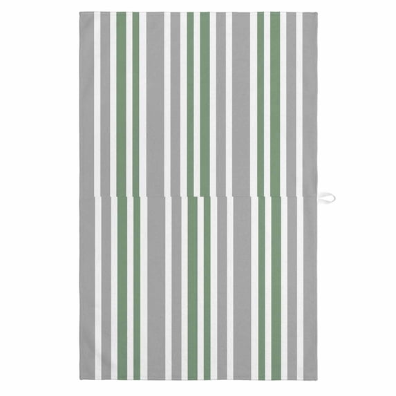 Sage Green Grey Stripes 1 Pack Kitchen Towel, Water Absorbent Dish Towel, Simple Striped Lines Minimalist Decorative Hand Towels - Quick Drying Cloth for Cooking Baking, 18x28 Inch