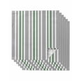 thumbnail image 1 of Sage Green Grey Stripes Cloth Napkins Set of 6 Reusable Dinner Napkins, Simple Striped Lines Minimalist Cocktail Napkin Washable Table Napkins for Wedding/Holiday Party/Baby Shower 20"x20", 1 of 7