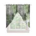 thumbnail image 1 of Sage Green Grey Swag Valances for Windows, Modern Oil Painted Abstract Art Aesthetics Rod Pocket Sheer Valances for Windows, Swag Toppers Light Filtering for Kitchen Living Room 2 Panels 36''x63'', 1 of 6