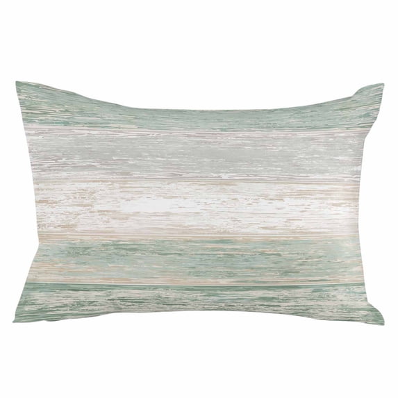 Sage Green Grey Throw Pillow Cover 12 x 20 Inch Decorative Pillow Cover Farmhouse Gray Barn Wooden Vintage Striped Lumbar Pillowcase Seasonal Rectangle Cushion Case for Couch Sofa Bed Living Room