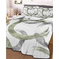 thumbnail image 1 of Sage Green Grey Twin Size Down Alternative Comforter,Lightweight Comforter Quilt Bedding Set with Pillow Shams Geometric Circle Modern Abstract Simple Art Bed Comforter Duvet Insert 68"x86", 1 of 7