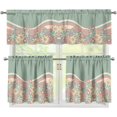 thumbnail image 1 of Sage Green Hippie Kitchen Curtains and Valances Set,3 Piece Small Window Valance Sets Treatment Drapes for Kitchen, Bedroom, Living & Dining Room by Achim Home Decoration, 1 of 6