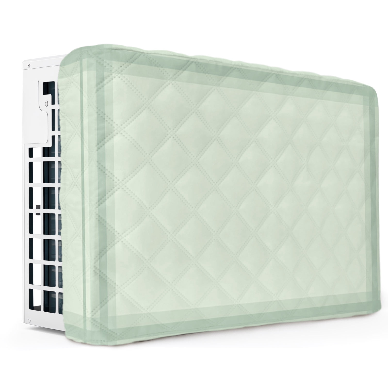 Grid Patterning Sage Green Indoor Air Conditioner Covers, Double Insulation AC Unit ...