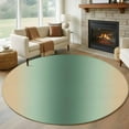 thumbnail image 1 of Sage Green Khaki Ombre Round Rugs 6ft, Modern Abstract Art Gradient Non Slip Washable Rug Runner, Low Pile Indoor Floor Carpet Mat Bathroom Rugs for Living Room, Bedroom, Kids Room, 1 of 9