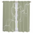 thumbnail image 1 of Sage Green Kitchen Curtains, Minimalist Abstract Modern White Art Light Filtering Window Curtain Panels, 2Pcs Rod Pocket Window Treatments Set for Living Room Bathroom Bedroom 42x63 Inches, 1 of 9