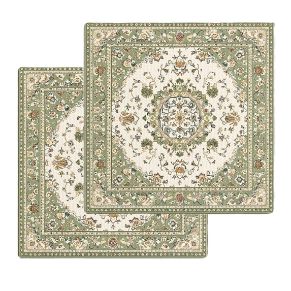 Sage Green Kitchen Dish Towels for Drying Dishes Set of 2, Southwest Tribal Antique Boho-Chic Country Waffle Weave Microfiber Hand Tea Bathroom Towels Quick Dry & Absorbent Towel 12x12
