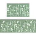 thumbnail image 1 of Sage Green Kitchen Mat Rug Set of 2- Plant Floral Butterfly Kitchen Rugs with Runner Kitchen Decor Accessories Things, Kitchen Rug Mat- Leaves Rugs for Home Kitchen Large- 17x30 and 17x48 Inch, 1 of 6