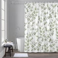 thumbnail image 1 of Sage Green Leaf 36x72 Inches Waterproof Shower Curtain, Watercolor Floral Vine Branch Rustic Country Bath Curtain Set with 12 Hooks Washable Shower Curtains for Bathroom Bathtub Decor, 1 of 9