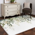 thumbnail image 1 of Sage Green Leaf 4x6 Rug for Dining Table for 4 People Under Table, Watercolor Eucalyptus Leaves Botanical ashable Non Slip Rectangle Area Rug, 1 of 9