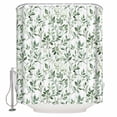 thumbnail image 1 of Sage Green Leaf Bathroom Shower Curtains with 12 Hooks Polyester Waterproof Shower Curtain for Stalls and Bathtubs Country Eucalyptus Nature Plant Branch Decorative Bathroom Curtain 36x78 Inches, 1 of 8