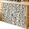 thumbnail image 1 of Sage Green Leaf Cabinet Curtains 35"W x 35"L,Dustproof Sink Skirt Curtain for Kitchen Bathroom,Vintage Farmhouse Boho Pastoral Tribal Adhesive Desk Skirt Privacy Short Curtains for Closet Vanity, 1 of 8