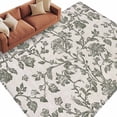 thumbnail image 1 of Sage Green Leaf Large Area Rugs for Bedroom Living Room, Soft Non Slip Carpet Bedside Rug, Retro Farmhouse Plant Floral Branch Rectangular Floor Cover Kitchen Accent Rug 5'x8' for Dining Room/Office, 1 of 9