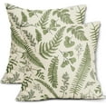 thumbnail image 1 of Sage Green Leaf Pillow Covers 20x20 Set of 2 Vintage Style Sage Herbs Fern Floral Botanical Plant Print Spring Decorative Throw Pillow Cases Outdoor Seasonal Farmhouse Decor for Sofa Couch Bed, 1 of 6