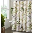 thumbnail image 1 of Sage Green Leaf Plant Fabric Shower Curtain, Watercolor Cute Boho Eucalyptus Spring Summer Themed Shower Curtain Set Heavy Duty Spa Quality, Modern Vintage Botanical Aesthetic Bathroom Decor, 1 of 6