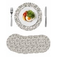 thumbnail image 1 of Sage Green Leaf Round Placemats Set of 6 for Dinning Tables,Heat-proof Braided Table Mats 13 Inch,Retro Farmhouse Plant Floral Branch Washable Place Mat for Kitchen Restaurant Party Table Decor, 1 of 9