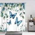 thumbnail image 1 of Sage Green Leaf Shower Curtain, Spring Floral Green Ivy Vine Farmhouse Shower Curtain Set, Natural Garden Botanical Polyester Fabric Shower Curtain Bathroom Decorations with Hooks 47X64IN, 1 of 6
