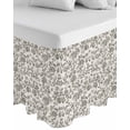 thumbnail image 1 of Sage Green Leaf Wrap Around Bed Skirts for King Bed 16" Drop,Bed Skirt with Adjustable Elastic Belt Dust Ruffle Bed Valance for Bedroom Hotel Retro Farmhouse Plant Floral Branch Bed Frame Cover, 1 of 7