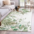 thumbnail image 1 of Sage Green Leaves 3'x5' Washable Rug, Weeping Spring Floral Elegant Pastoral Non-Slip Area Rugs for Entryway Kitchen Classroom, StainResistant Dorm Throw Carpet, Low Pile Soft Indoor Floor Mat, 1 of 9