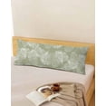 thumbnail image 1 of Sage Green Leaves Body Pillow Covers, Vintage Abstract Art Botanical Soft Breathable Throw Pillow Cases with Invisible Zipper, Decorative Pillowcase Pillows Protectors for Sofa Bed Couchair 20"x54", 1 of 9