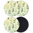 thumbnail image 1 of Sage Green Leaves Coasters Set of 4, Absorbent Coasters for Drinks, Summer Botanical Farmhouse Leaf Coaster for Desk Coffee Table Protection, Home Decor House Warming Gifts 4", 1 of 8
