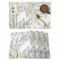 thumbnail image 1 of Sage Green Leaves Placemats Set of 6, Abstract Modern Geometric Lines Simple Art Placemats for Dining Table, Place Mats for Kitchen Tabletop, Waterproof Wipeable Dining Table Mats Set, 1 of 9