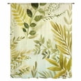 thumbnail image 1 of Sage Green Leaves Sheer Curtains 45 Inches Long, Summer Botanical Farmhouse Watercolor Leaf Light Filering Curtains, Breathable Simi Curtain Privacy Drapes for Kitchen Bathroom Small Window Treatment, 1 of 9