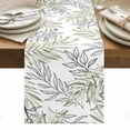thumbnail image 1 of Sage Green Leaves Table Runner - 48 Inch Long, Kitchen Dining Table Runner Dresser Scarves, Abstract Modern Geometric Lines Simple Art Farmhouse Decor for Coffee Tables Wedding Party Banquet, 1 of 8
