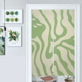 thumbnail image 1 of Sage Green Liquid Swirl Art Door Curtain Nordic Living Room DoorCurtain Porch Partition Curtain Kitchen Rative Half Curtain, 1 of 4