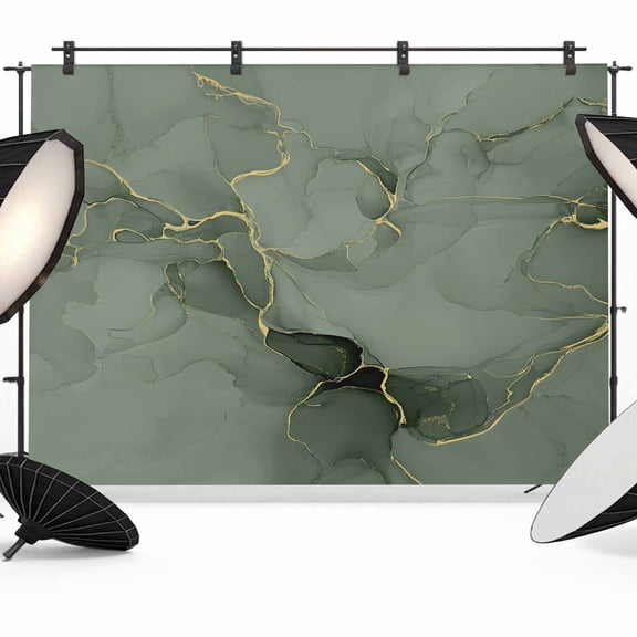 Sage Green Marble Backdrop for Photoshoot,Photography Photo Studio Background Wall Backdrop,Modern Abstract Art Ink Painting Back Drop Banner Panel for Portraits Wedding Party Live Streaming 8x6Ft