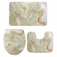 thumbnail image 1 of Sage Green Marble Bath Mat 3 Piece Bathroom Rug Set, Contemporary Abstract Fluid Art Non Slip Bath Rug Contour Mat and Toilet Lid Cover, Absorbent Shower Mats Soft Bath Rugs and Mats Sets, 1 of 8
