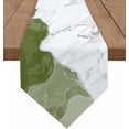 thumbnail image 1 of Sage Green Marble Cotton and Linen Triangle Table Runners Dresser Scarves Table Decoration for Wedding Party/Graduation Ceremony/Banquet Silver Grey White Marbling Ink, 1 of 9
